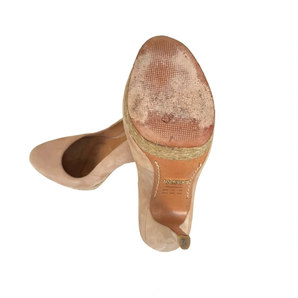 SCHUTZ Pumps Suede Leather Platform Heels